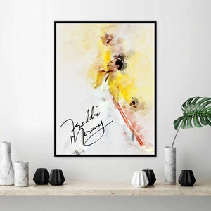 Freddie Mercury,Music Poster,Vintage Poster,Canvas Poster,Wall Decor,Wall Art
