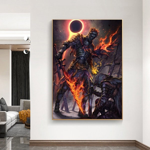 Dark Souls Lord Of Cinder ,Movie Poster,Canvas Poster,Wall Decor,Wall Art