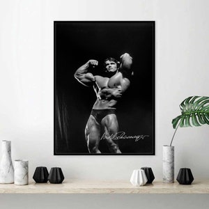 Arnold Schwarzenegger, póster musical, póster vintage, póster en lienzo, decoración de pared, arte de pared