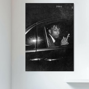 21 Savage Poster,Celebrities Vintage Poster,Canvas Poster,Wall Decor,Wall Art