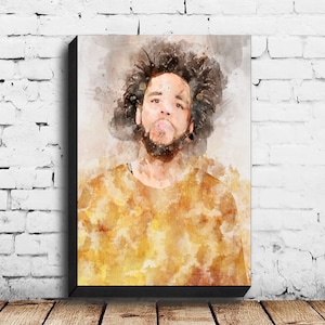J Cole,Music Poster,Vintage Poster,Canvas Poster,Wall Decor,Wall Art