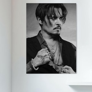 Johnny Depp Poster,Celebrities Vintage Poster,Canvas Poster,Wall Decor,Wall Art