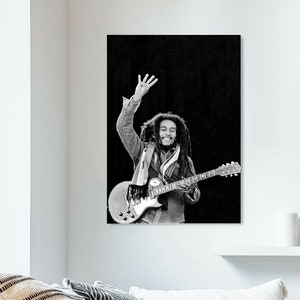 Bob Marley, affiche de musique, affiche vintage, affiche en toile, décoration murale, art mural