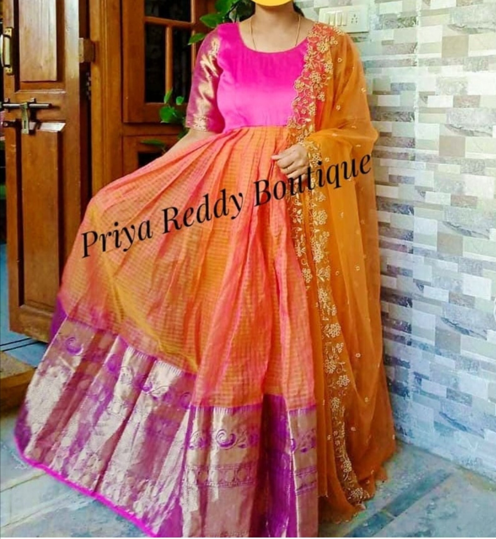 long flare frock