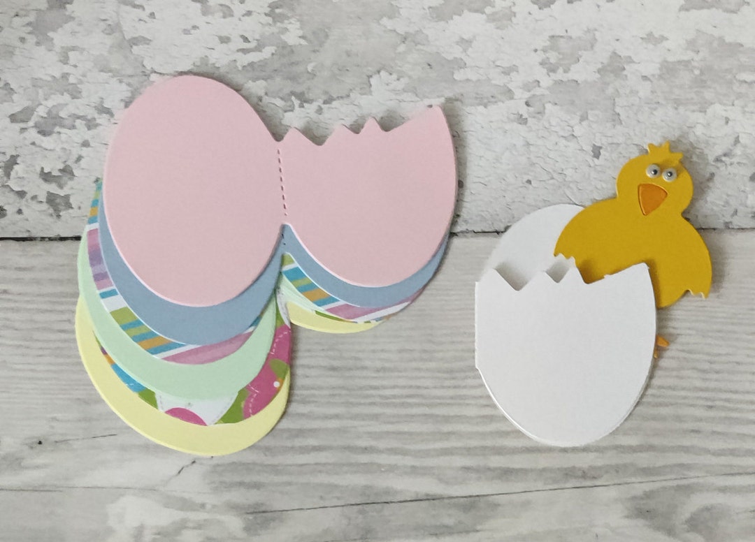25 Large Cracked Easter Egg Die Cuts Card Toppers for Cardmaking ...