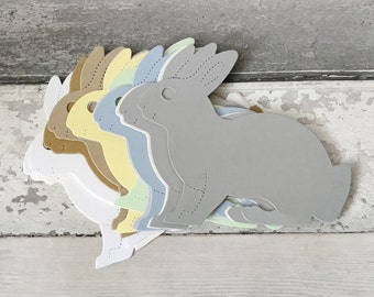 15 Large Easter Bunny Bunnie Die Cuts Shapes for Cardmaking Scrapbook Albums