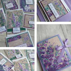 Set aus 6 handgemachten Karten Gifting Pack Kartenset Festkarten Geschenkset Papercraft