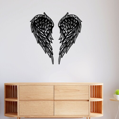 2 pcs 30*70 cm Angel Heart Metal Wall Art, Father's Day Gift, shops İnterior Decor, Outdoor Decor, Wall Hangings, Metal Hangings, Home decor