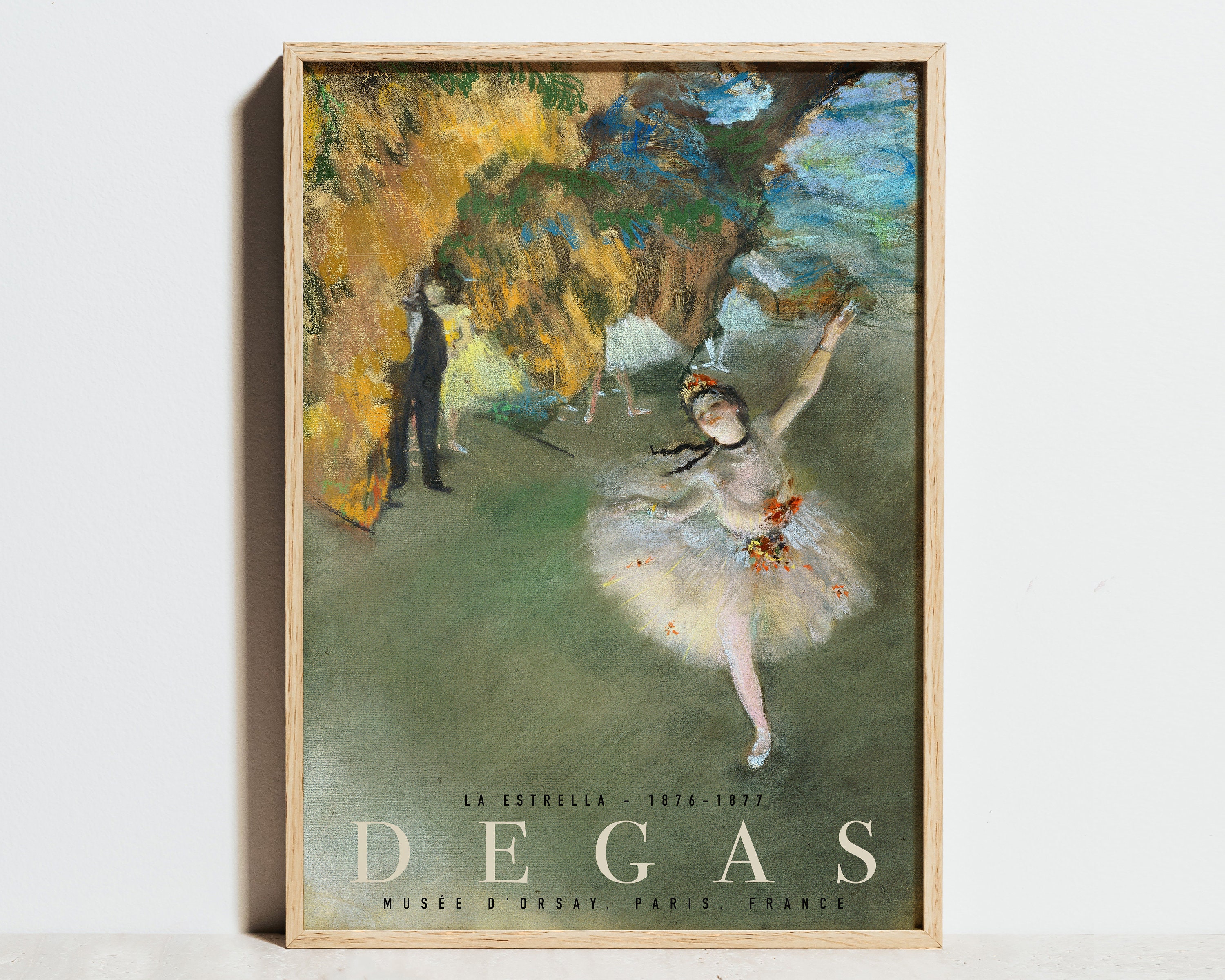 La Estrella Edgar Degas Print Dancer on the Stage Exhibition