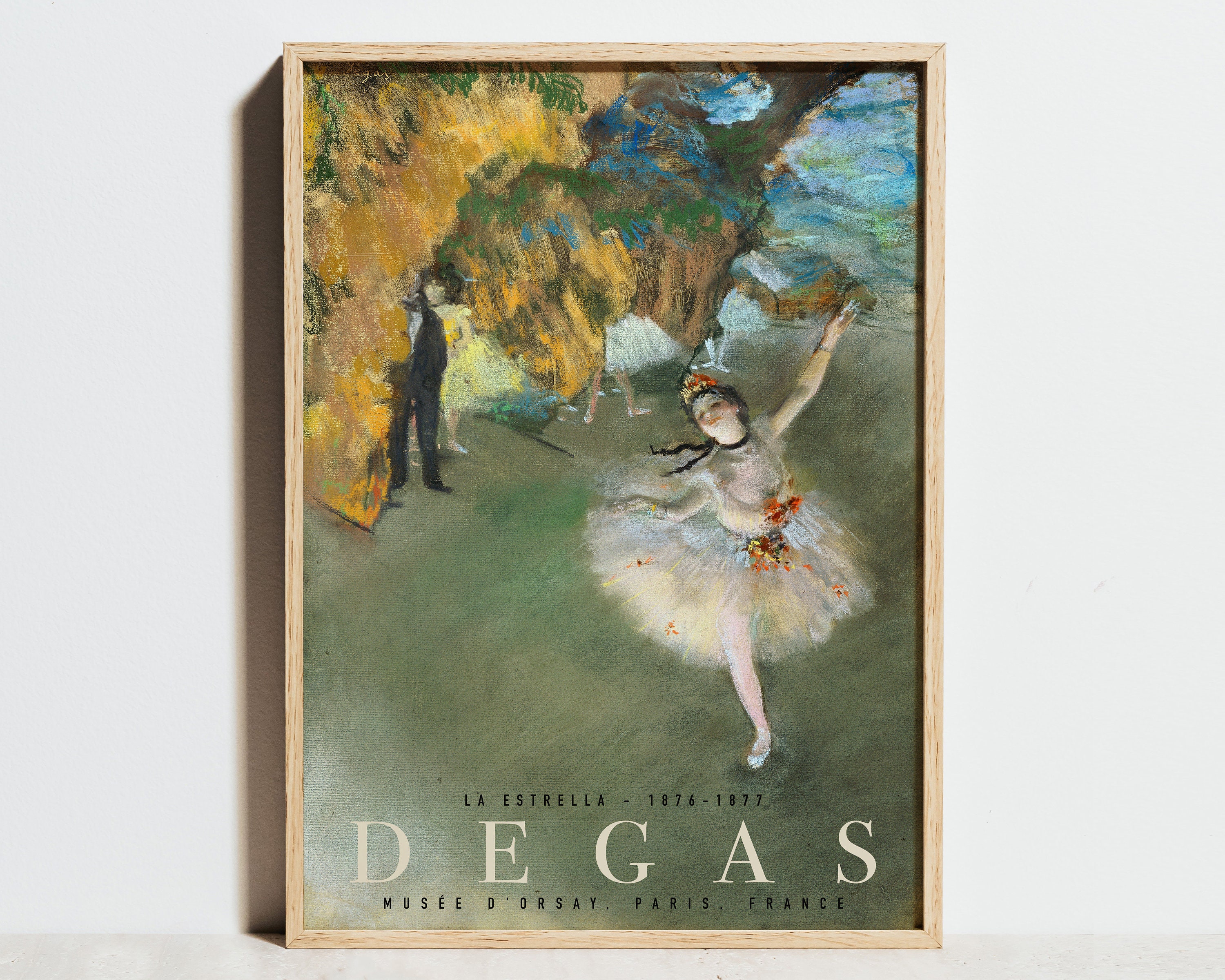 Edgar Degas Print, the Dance Class Exhibition Poster