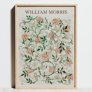 Affiche William Morris, impressions florales vintage, art mural vert rose, décoration Art nouveau, jardin Morris, art de musée moderne, cadeau maman pour elle