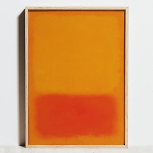Poster di Mark Rothko, stampa rossa e arancione, arte murale minimalista astratta geometrica corallo, arredamento boho Bauhaus moderno di metà secolo, idea regalo per uomo