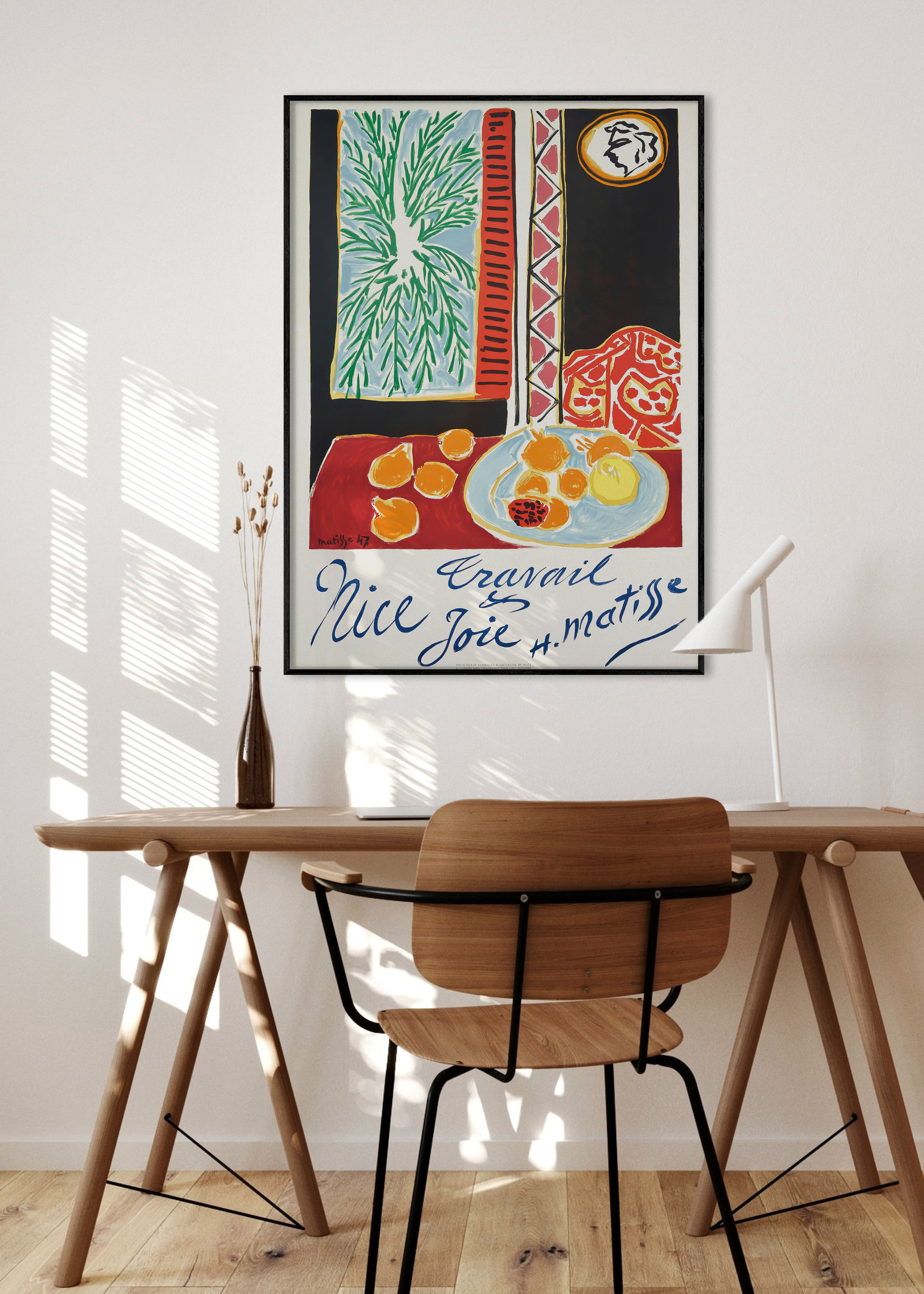 アンリ・マティス、『イタリア女』、希少画集画、状態良好、新品木製額・額装付 アンリ・マティス、『イタリア女』、希少画集画、状態良好、新品木製額