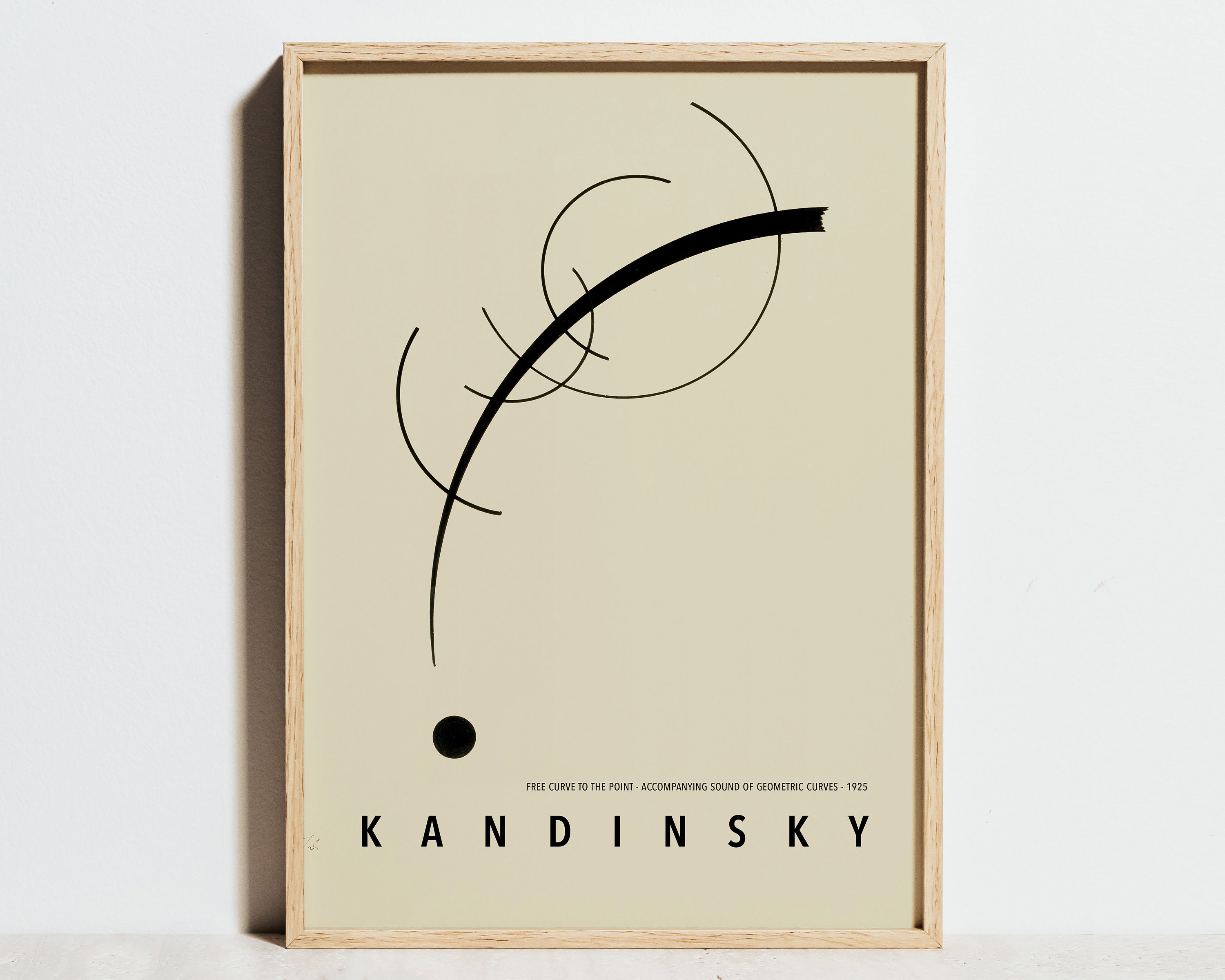 絵画 What do you mean Wassily Kandinsky Print, Free Curve to the Point Geometric