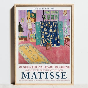 The Pink Studio by Henri Matisse Print, Museum Exhibition Poster, Gallery Wall Art, Mid Century Modern Art, Girl Bedroom Decor, Gift For Her