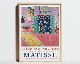 Matisse The Pink studio print, French Museum Exhibition Poster, Modern wall Art, Woman Bedroom Vintage Decor, famous painting, Wedding gift