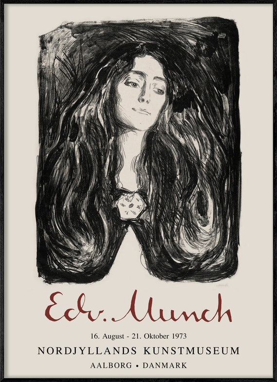 Edvard Munch Exhibition Poster The Brooch. Eva Mudocci Print -  Portugal