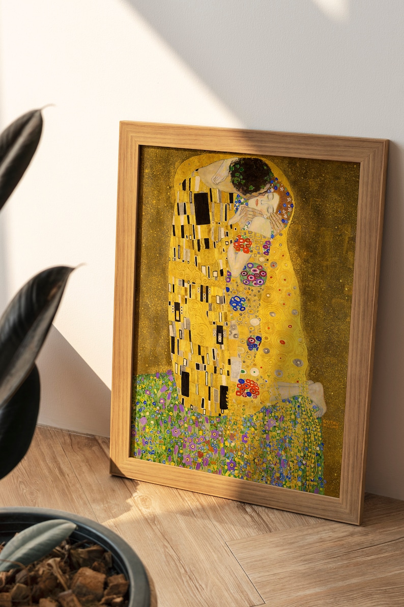 Gustav Klimt Print the Kiss Klimt Poster Fine Art Famous - Etsy