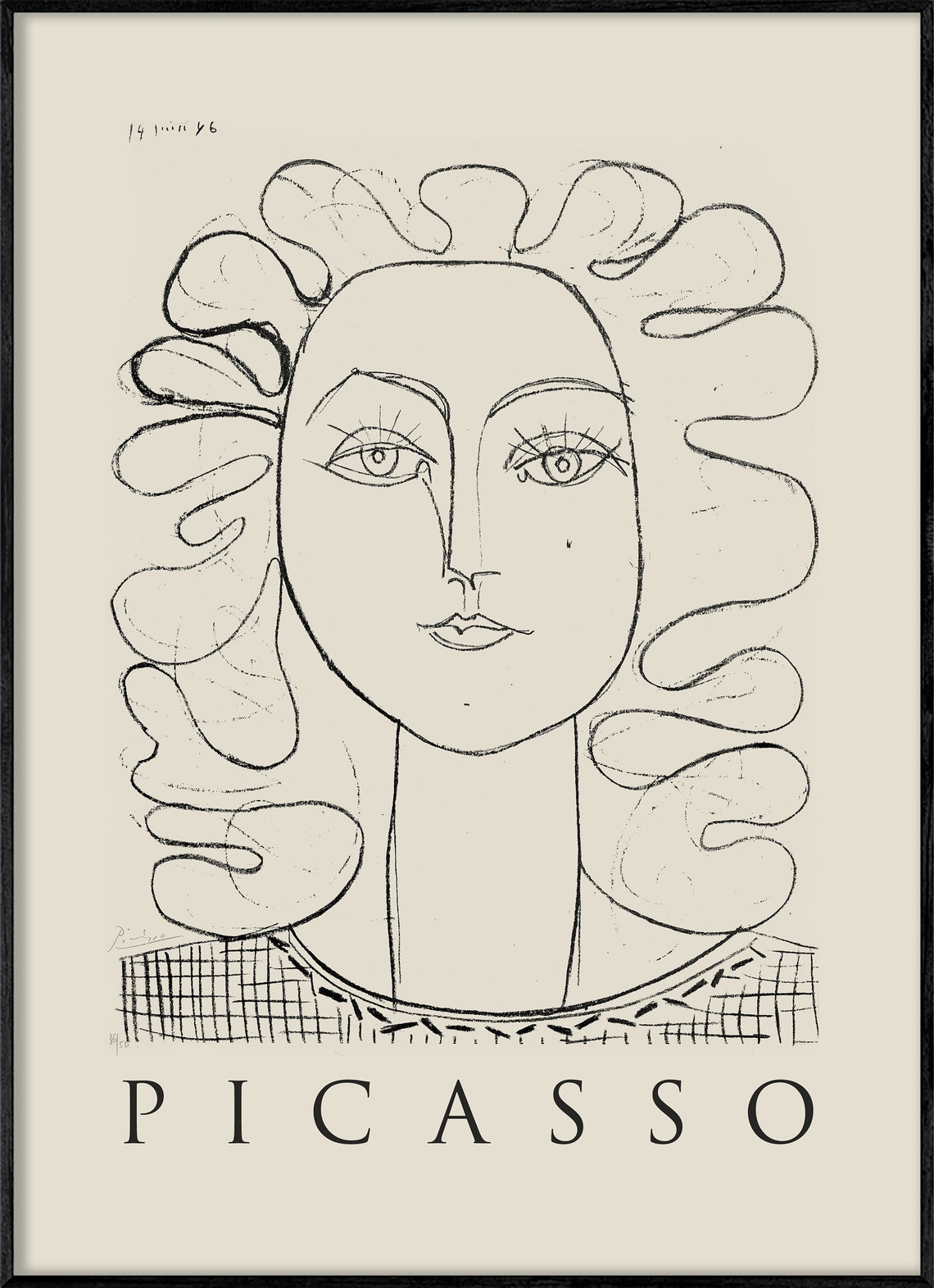 pablo-picasso-face-line-drawing-print-woman-portrait-etsy