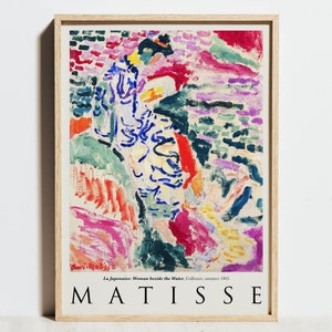 Henri Matisse Print, La Japonaise Exhibition Poster, Museum Wall Art,Mid Century Modern Abstract Garden Pink Decor,Wedding Gift Idea For Her