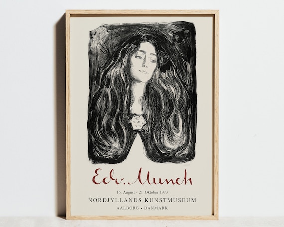 Edvard Munch Exhibition Poster The Brooch. Eva Mudocci Print -  Portugal