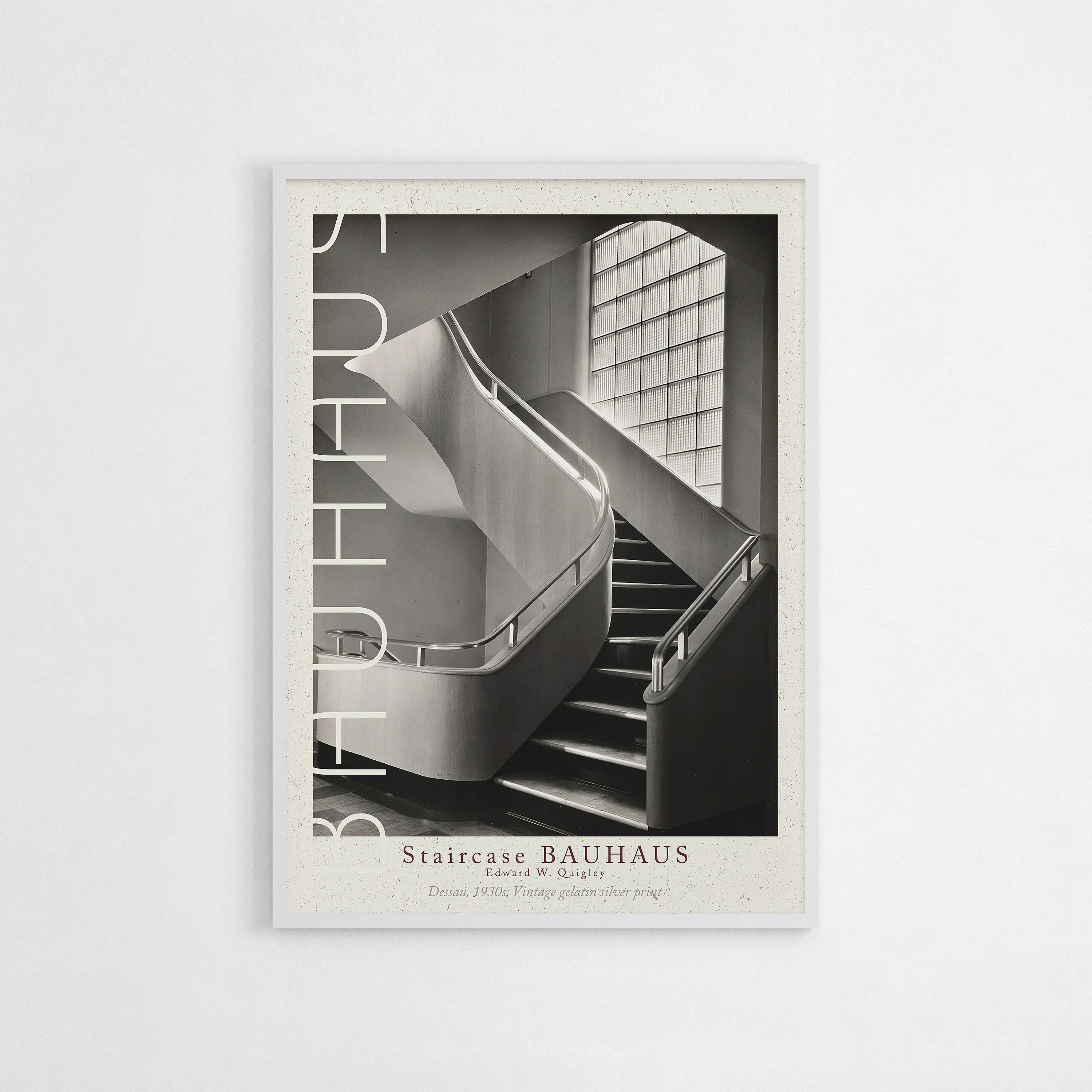 Bauhaus Wall Art, Staircase Dessau Print, Vintage Exhibition