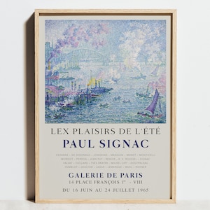 Paul Signac Print, Rotterdam Hafen, Blaue Wandkunst, Ausstellungsposter, Himmel und Meer, Impressionismus Landschaftsmalerei, Sommerdekor, Geschenkidee