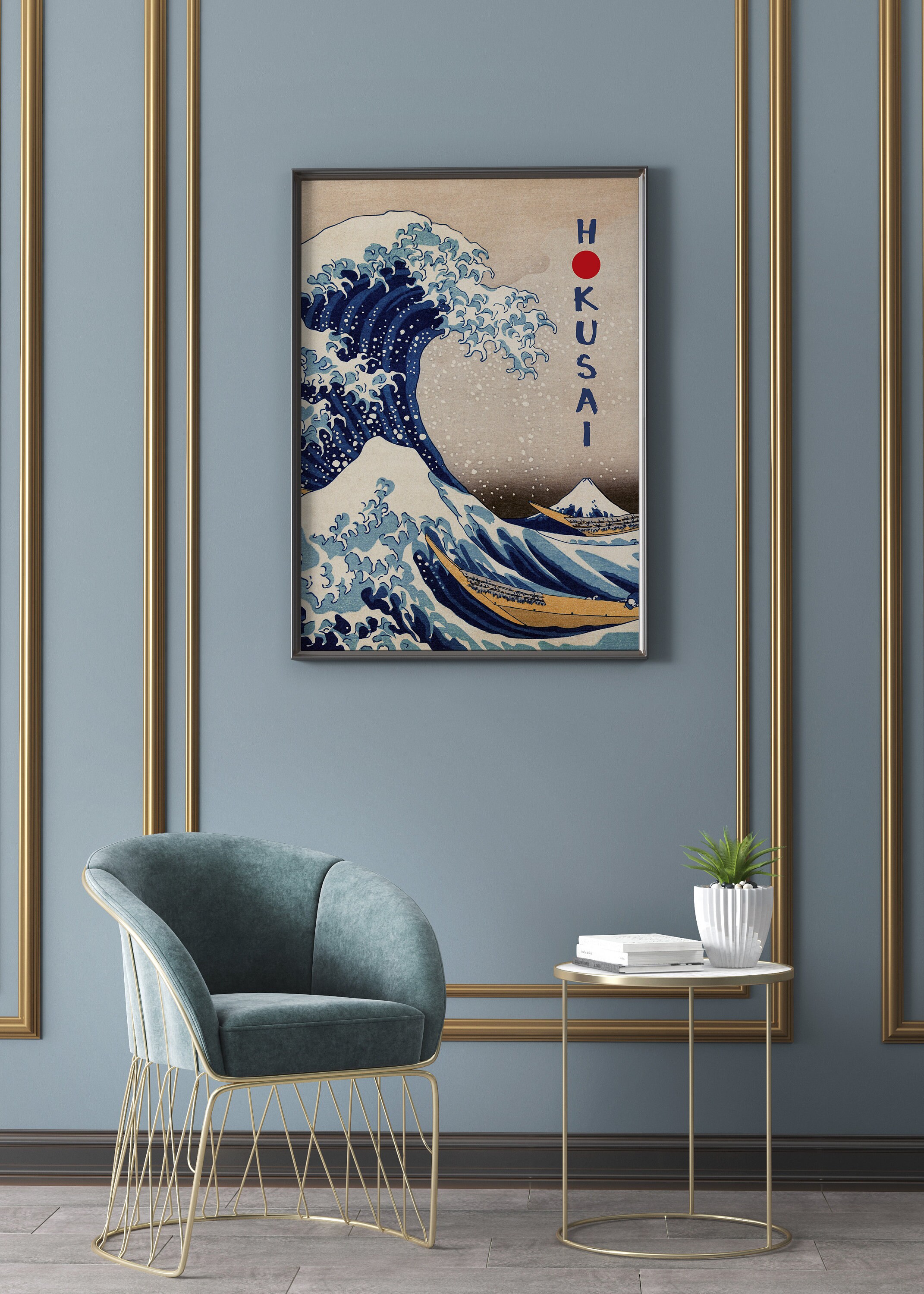 The Great Wave off Kanagawa by Hokusai Print, Japanese Vintage Art