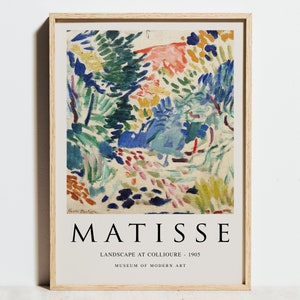 Landschaft im Collioure Henri Matisse Druck, Matisse Ausstellungsplakat, Museum Wandkunst, Abstraktes, modernes Dekor, Vintage Gartenkunst, Geschenkidee