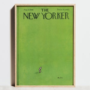 The New Yorker Cover Print, Flower Market Poster, Spring Garden, Summer Green Field, Retro Magazine Decor, Vintage wall art, Gift Idea him