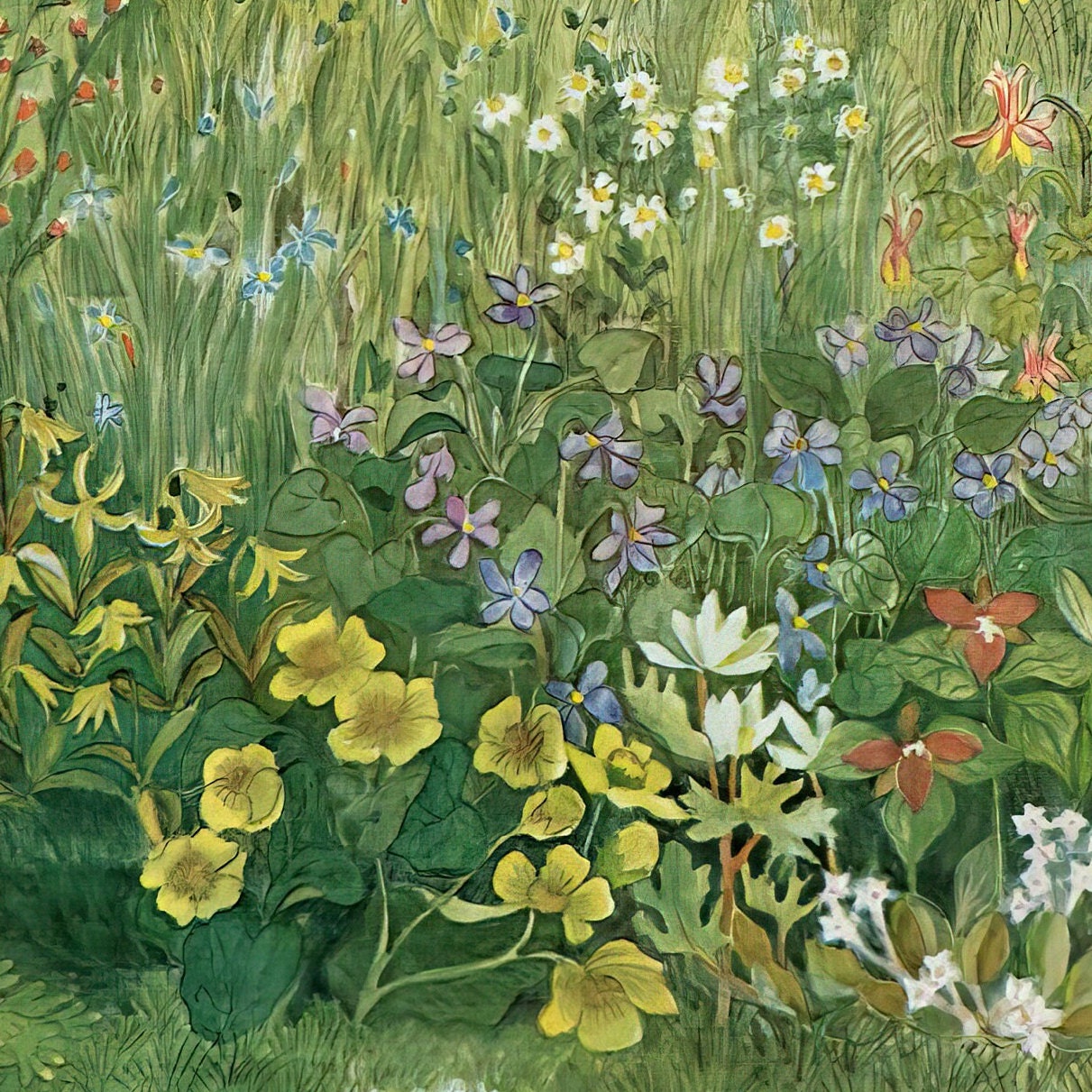 The New Yorker Cover Print Flower Market Poster Wild Garden - Etsy Finland