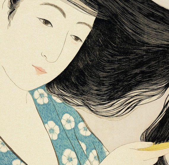 絵画+タペストリー JUN INAGAWA BLUE-HAIRED GIRL SILKSCREEN JUN INAGAWA BLUE-HAIRED GIRL SILKSCREEN