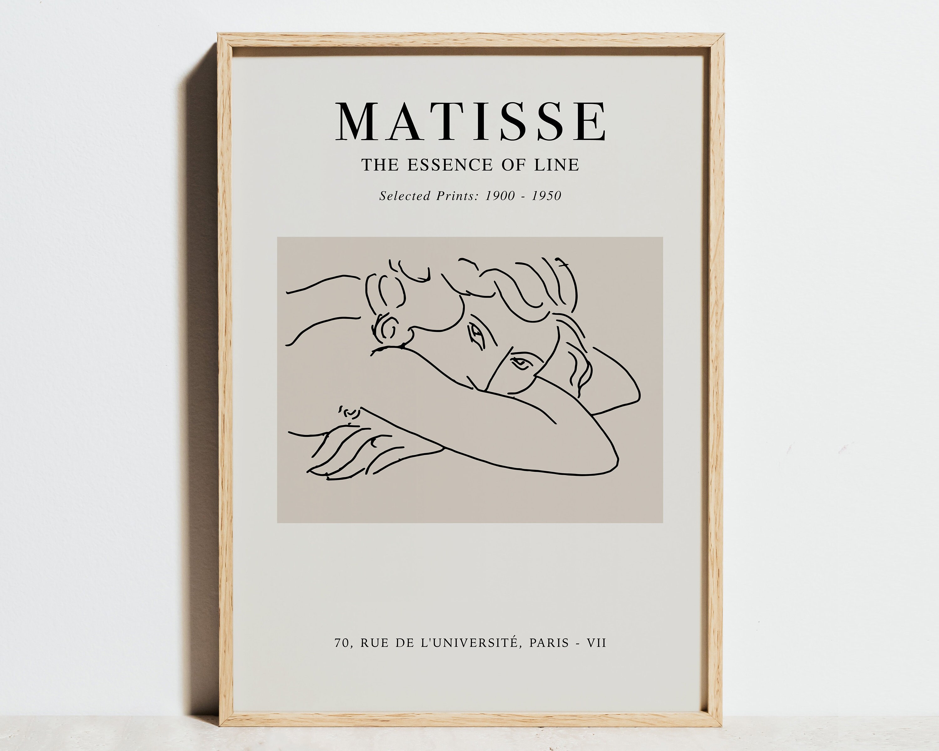 Henri Matisse Print Exhibition Poster Woman Line Drawing