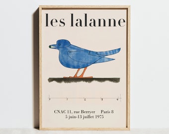 Vintage Blue Bird Animal Poster Nordic Canvas Print Home Wall Hangings Art Décor 