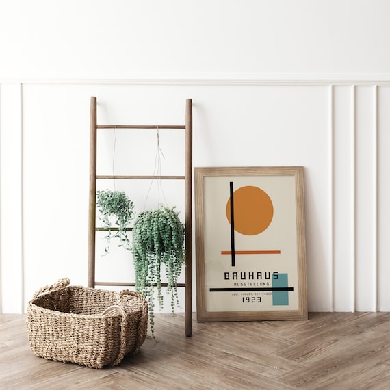 Bauhaus Print, 1923 Exhibition Poster, Circle Line Geometric
