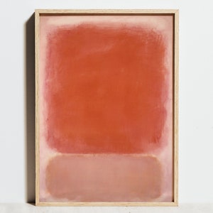 Mark Rothko Poster, Rot und Rosa Druck, Abstrakte Minimalistische Geometrische Wandkunst, Mid Century Modern Bauhaus Boho Wohndekor, Geschenkidee