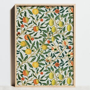 Zitrusfrucht von William Morris Druck, Vintage Poster, Jugendstil Zitrone Blumen Wand Kunst Dekor, Botanischer Garten Obst Weide Illustration, Geschenk Idee