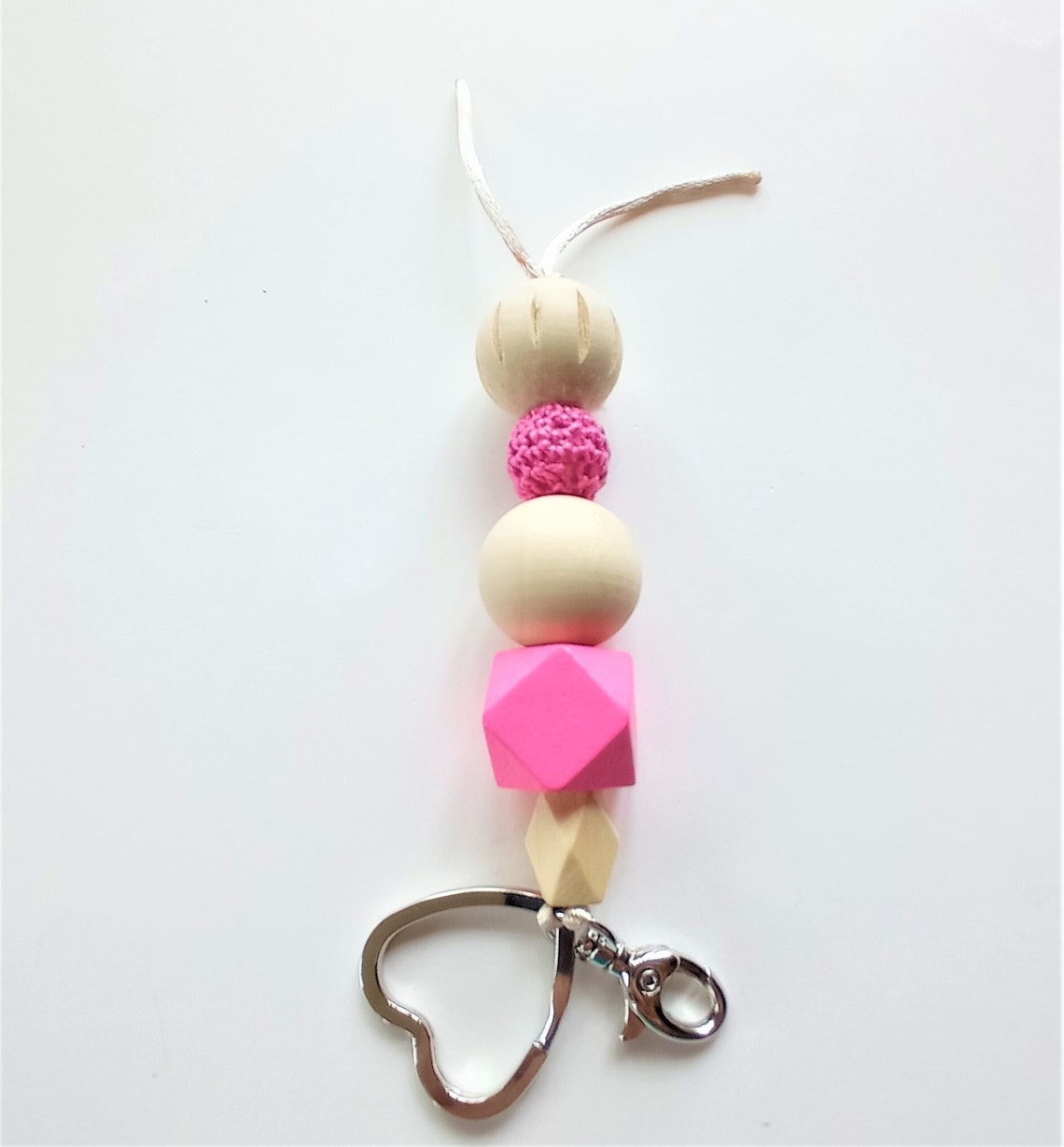 Beaded Pink keychain Geometric keychains Cute Key Holder Etsy