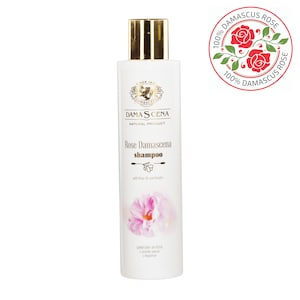 Natural Shampoo With Pure Damascena Rose Oil From Bulgaria & Keratin and Rose Water For Brilliant Hair Care