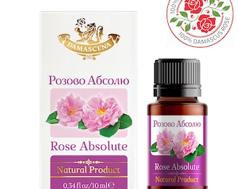 Rose Absolute 100% Natural Pure Bulgarian Rosa Damascena Mill Damask Rose Absolute from Valley of the roses Bulgaria 10mL