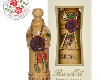 Olio di rosa bulgara certificato Otto, olio essenziale puro al 100% di fiori di Damascena distillati a vapore, 1 ml
