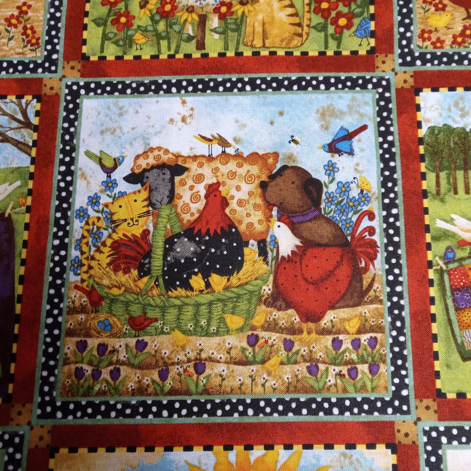 Fabric Panel 30 X 110 Cms Farmville Debi Hron for SPX Etsy