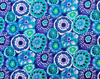 Sally Kelly, Atlantis, Seeanemonen, 53336-3, Navy, 100% Quilting Baumwolle, Stoff