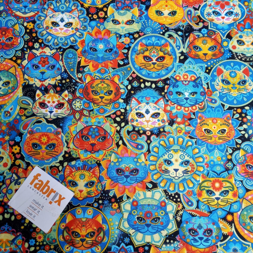 Sugar Skull Cats, Cat, Dias De Los Muertos, Sugar Skull, Quirky Kitties, Quilting, Patchwork