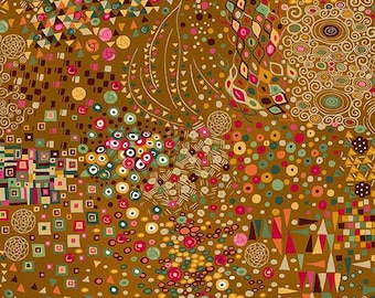 Klimt-Style Quilt Baumwolle, Andover Golden Rhapsody,