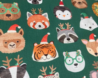 Merry Menagerie, von Dashwood Studios designed von Kate McFarlane, Weihnachtstiere, 100% Quilt Baumwolle, Weihnachten, Feiertage