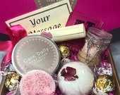 Luxury Personalised Pamper Gift Box Hand made scented Gift for Her Birthday Anniversary Friend