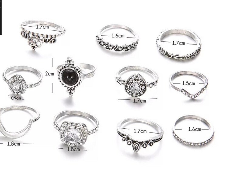 Ring Sets Multi Rings Stackable Rings Rings Statement Etsy