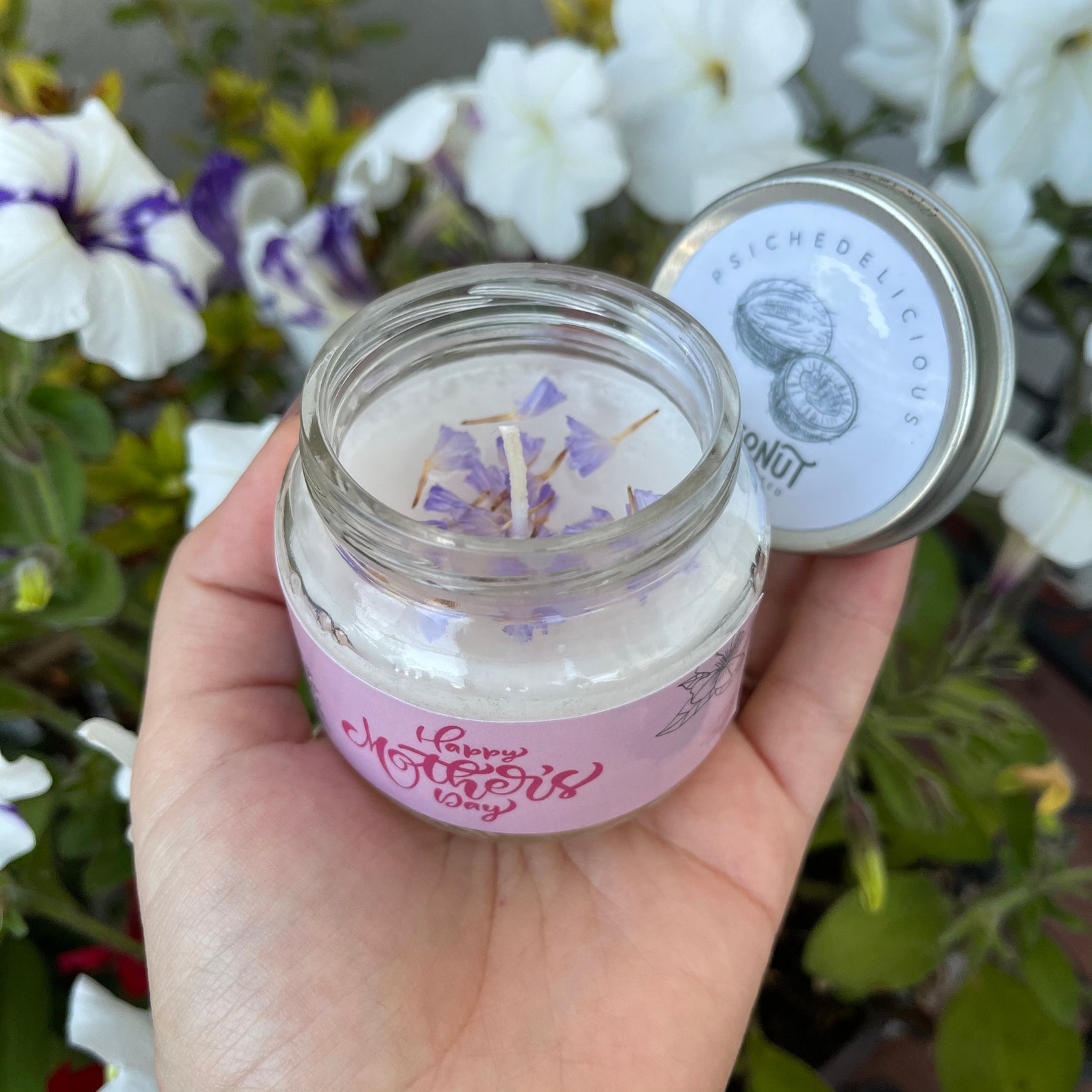 Handmade candle / Candles in mini jar / Mini decorated candle Etsy