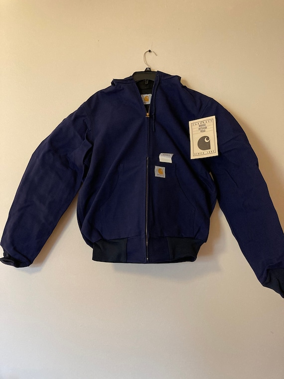 Vintage Carhartt Workwear Hooded Jacket - Blue